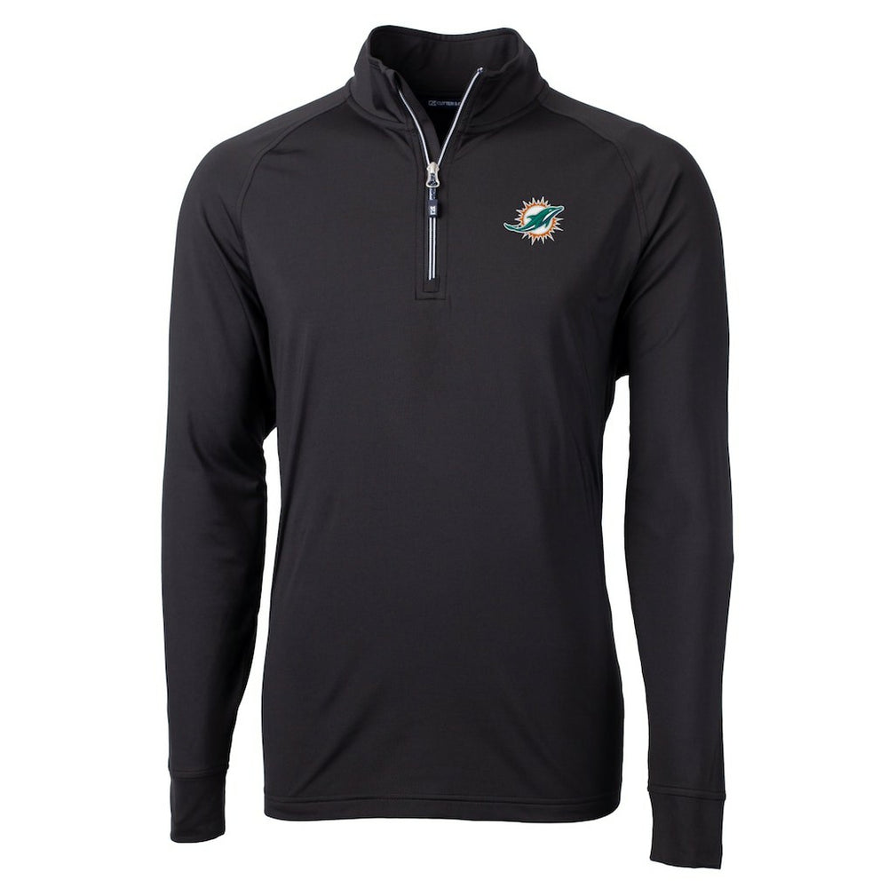 Cutter & Buck Big & Tall Adapt Eco DryTec Raglan Quarter-Zip Jacket - Miami Dolphins
