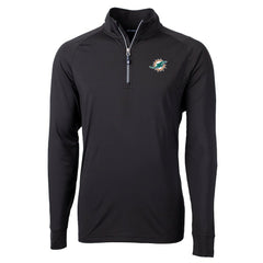 Cutter & Buck Big & Tall Adapt Eco DryTec Raglan Quarter-Zip Jacket - Miami Dolphins