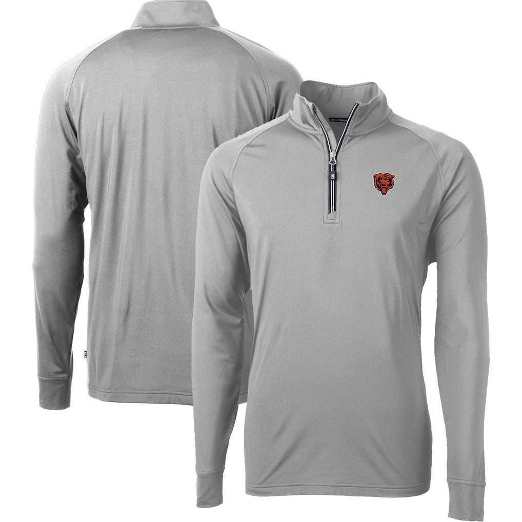 Cutter & Buck Big & Tall Adapt Eco DryTec Raglan Quarter-Zip Jacket - Chicago Bears