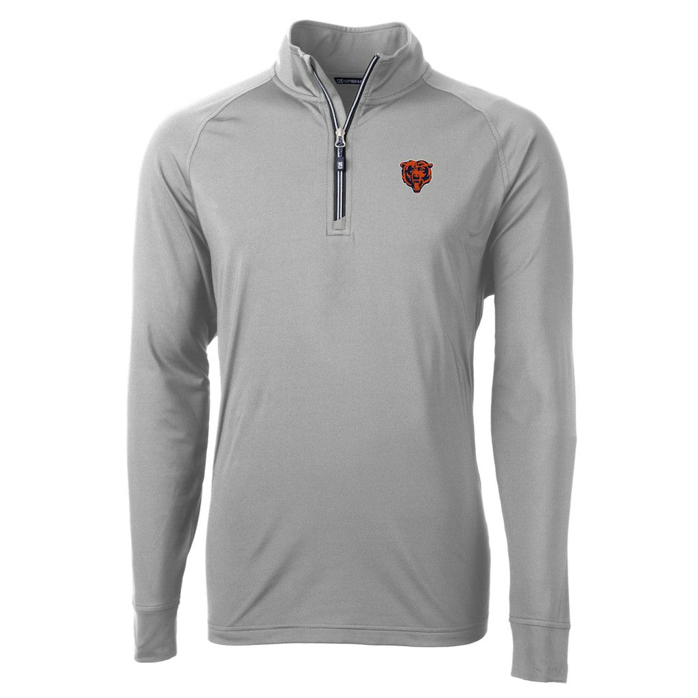 Cutter & Buck Big & Tall Adapt Eco DryTec Raglan Quarter-Zip Jacket - Chicago Bears