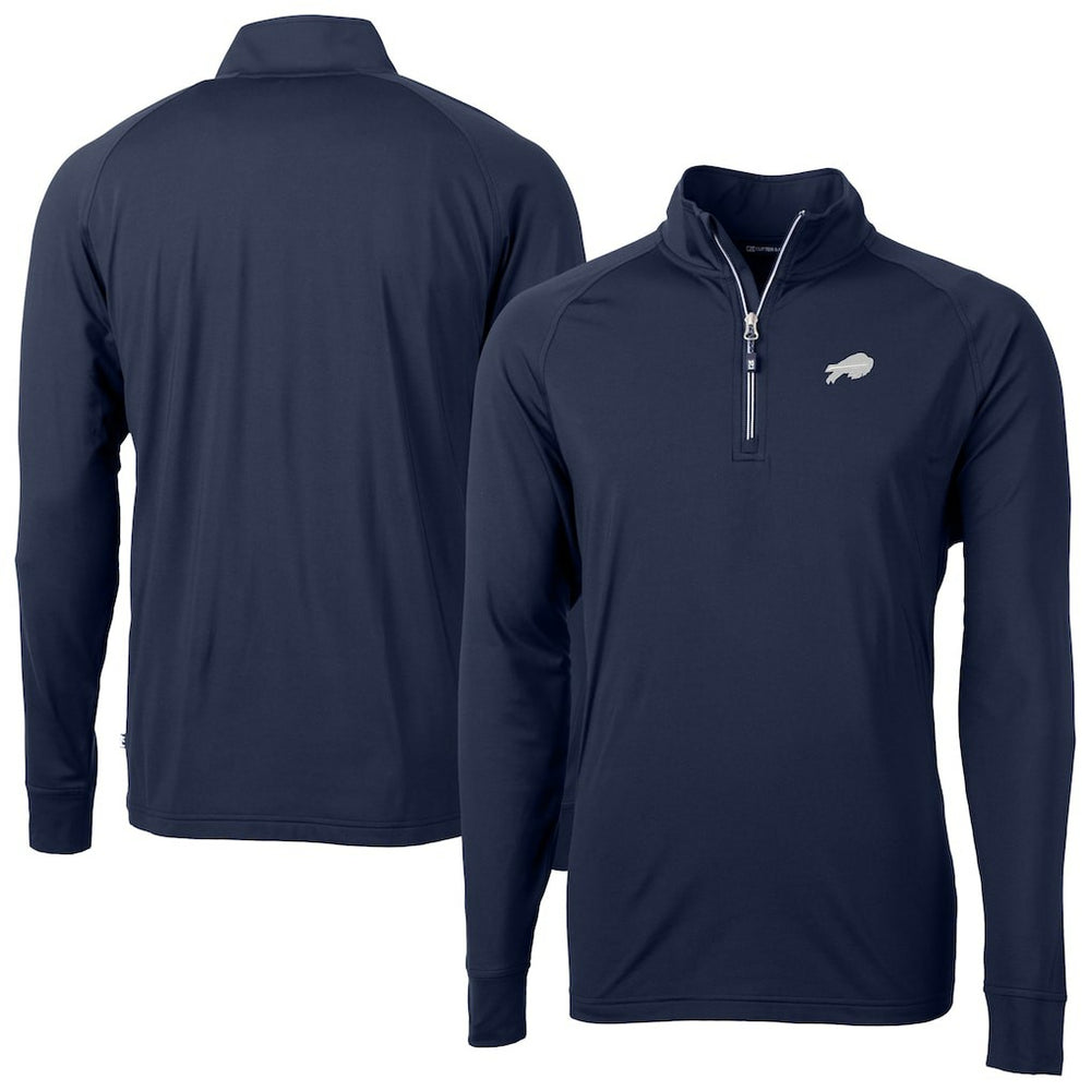 Cutter & Buck Big & Tall Adapt Eco DryTec Raglan Quarter-Zip Jacket - Buffalo Bills