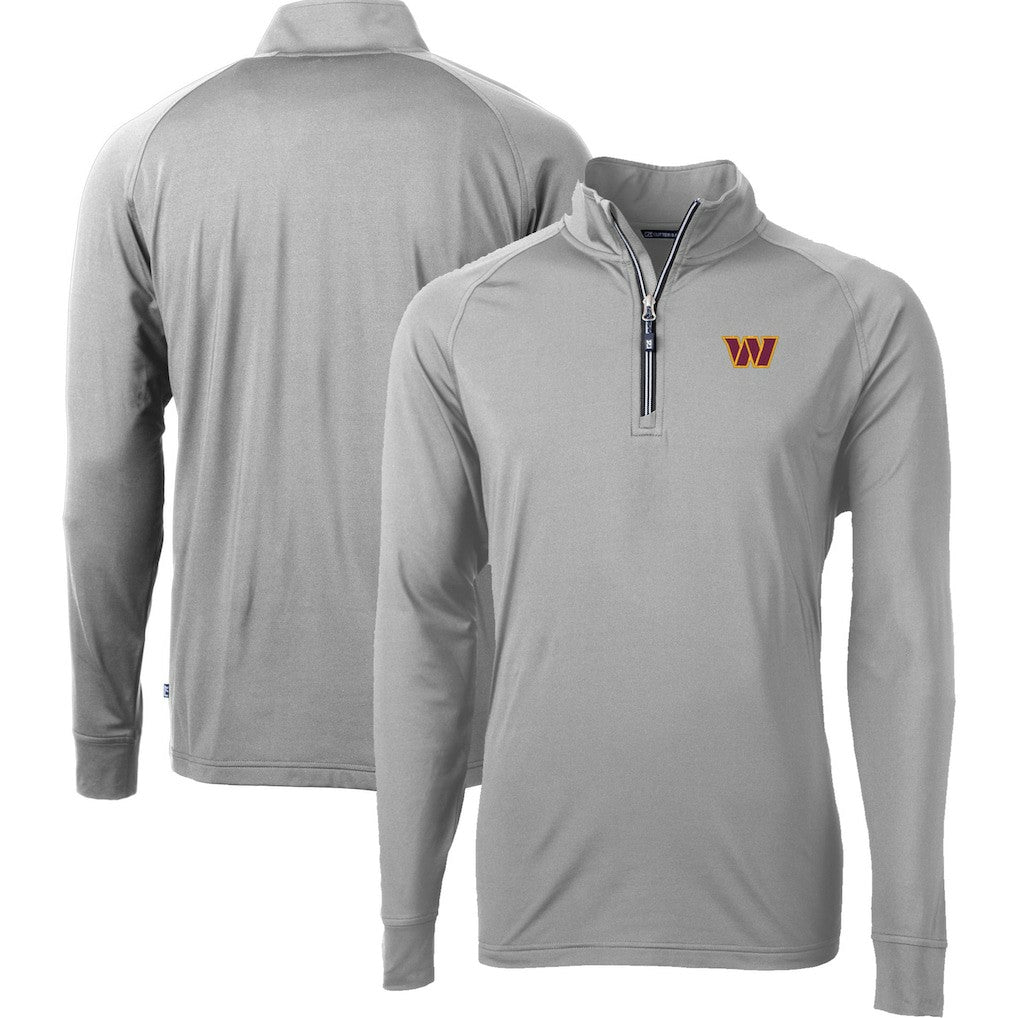 Cutter & Buck Big & Tall Adapt Eco DryTec Raglan Quarter-Zip Jacket - Washington Commanders