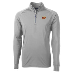 Cutter & Buck Big & Tall Adapt Eco DryTec Raglan Quarter-Zip Jacket - Washington Commanders