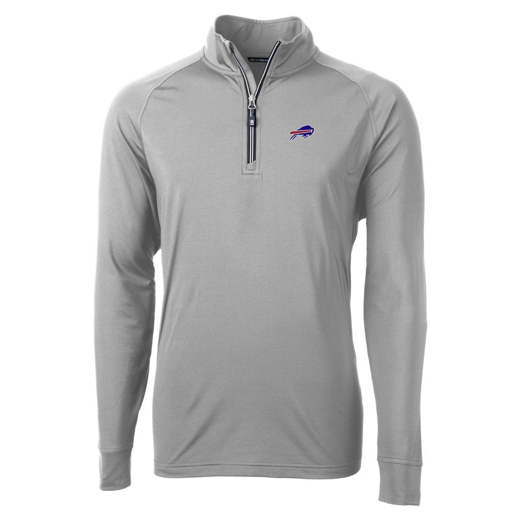 Cutter & Buck Big & Tall Adapt Eco DryTec Raglan Quarter-Zip Jacket - Buffalo Bills
