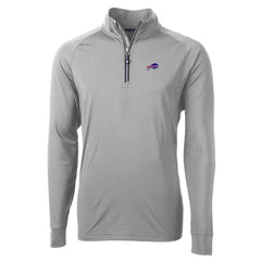 Cutter & Buck Big & Tall Adapt Eco DryTec Raglan Quarter-Zip Jacket - Buffalo Bills