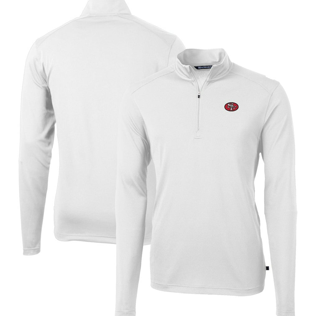 Cutter & Buck Big & Tall Virtue Eco Pique Quarter-Zip Jacket - San Francisco 49ers
