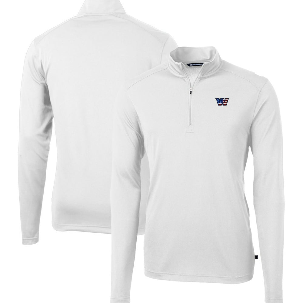 Cutter & Buck Big & Tall Americana Virtue Eco Pique Quarter-Zip Jacket - Washington Commanders