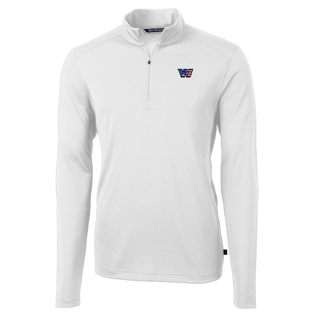Cutter & Buck Big & Tall Americana Virtue Eco Pique Quarter-Zip Jacket - Washington Commanders
