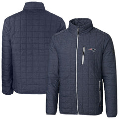 Cutter & Buck Big & Tall Rainier PrimaLoft Eco Insulated Full-Zip Hoodie Puffer Jacket - New England Patriots