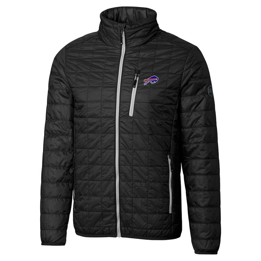 Cutter & Buck Big & Tall Rainier PrimaLoft Eco Insulated Full-Zip Hoodie Puffer Jacket - Buffalo Bills