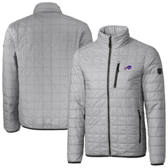 Cutter & Buck Big & Tall Rainier PrimaLoft Eco Insulated Full-Zip Hoodie Puffer Jacket - Buffalo Bills