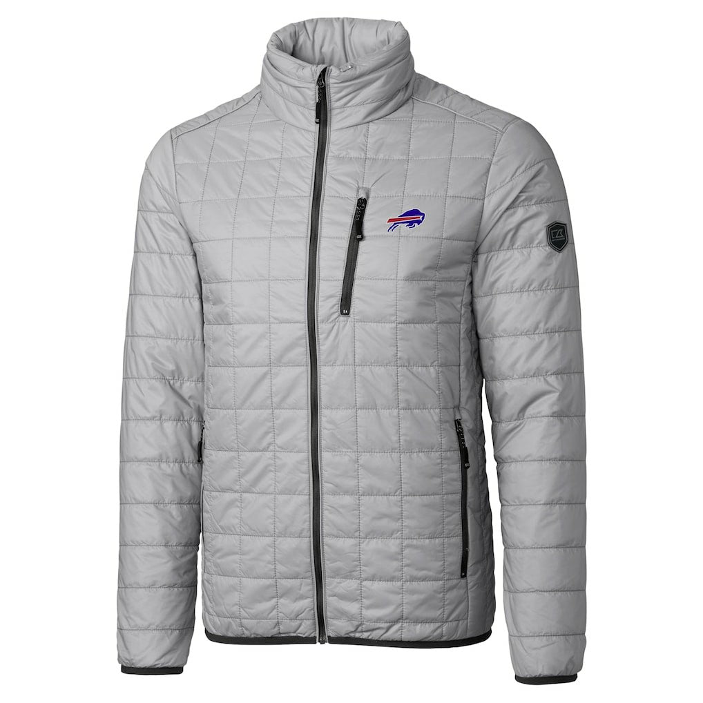 Cutter & Buck Big & Tall Rainier PrimaLoft Eco Insulated Full-Zip Hoodie Puffer Jacket - Buffalo Bills