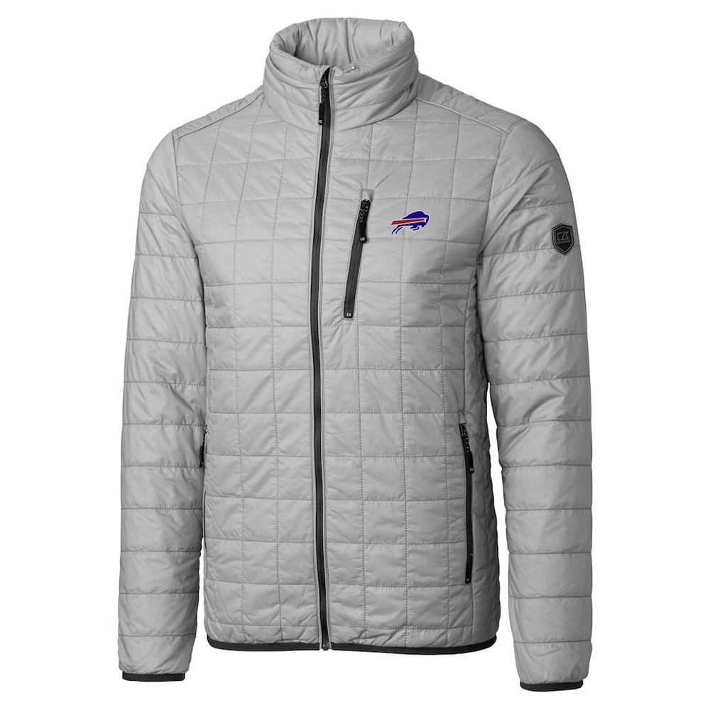 Cutter & Buck Big & Tall Rainier PrimaLoft Eco Insulated Full-Zip Hoodie Puffer Jacket - Buffalo Bills