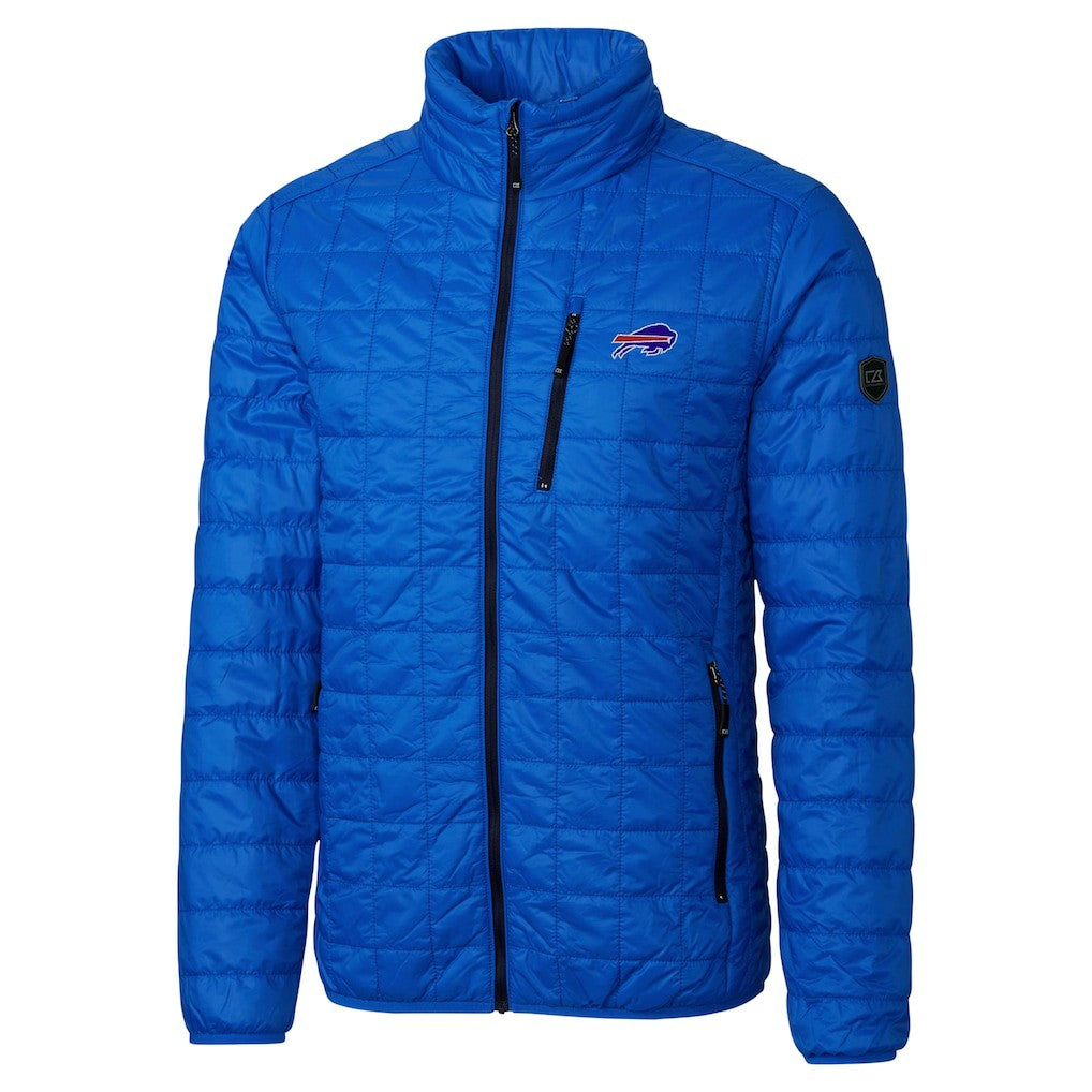 Cutter & Buck Big & Tall Rainier PrimaLoft Eco Insulated Full-Zip Hoodie Puffer Jacket - Buffalo Bills