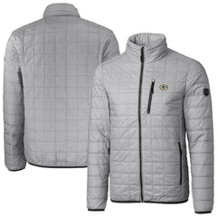 Cutter & Buck Big & Tall Rainier PrimaLoft Eco Insulated Full-Zip Hoodie Puffer Jacket - Green Bay Packers