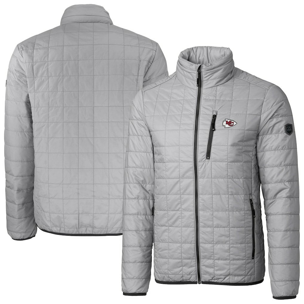 Cutter & Buck Big & Tall Rainier PrimaLoft Eco Insulated Full-Zip Hoodie Puffer Jacket - Kansas City Chiefs