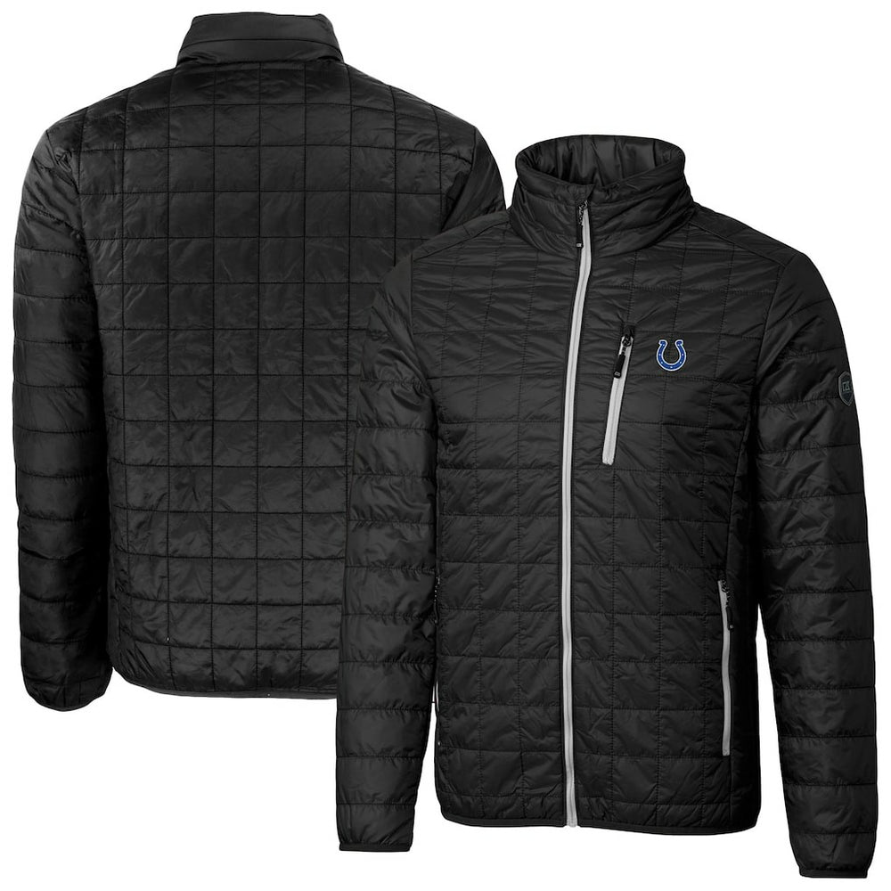 Cutter & Buck Big & Tall Rainier PrimaLoft Eco Insulated Full-Zip Hoodie Puffer Jacket - Indianapolis Colts