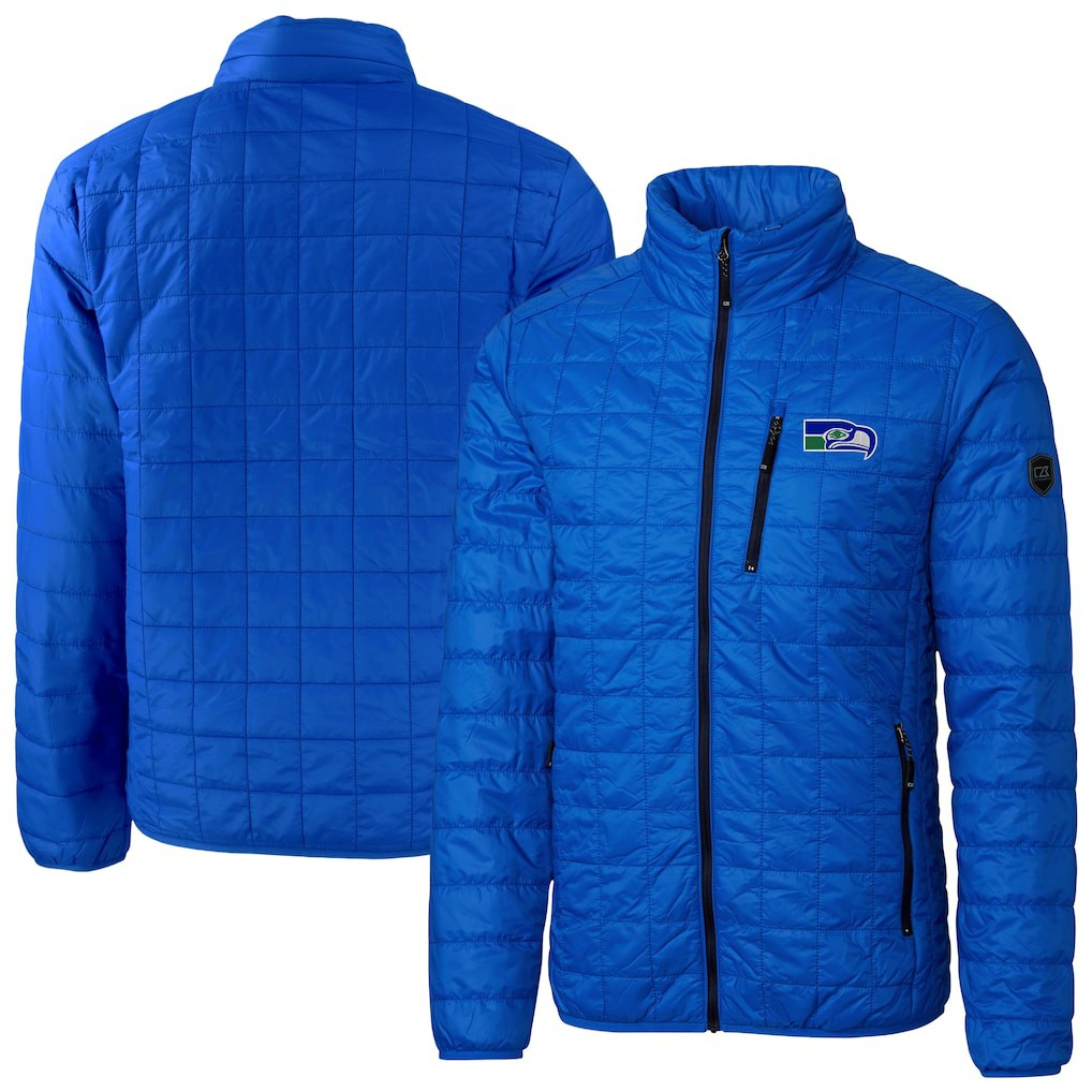 Cutter & Buck Big & Tall Rainier PrimaLoft Eco Insulated Full-Zip Puffer Jacket - Seattle Seahawks