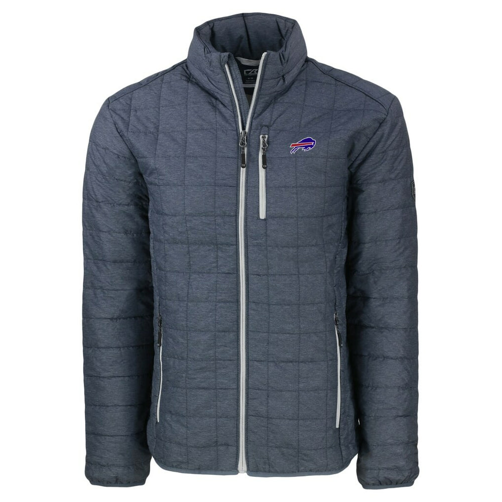 Cutter & Buck Big & Tall Rainier PrimaLoft Eco Insulated Full-Zip Hoodie Puffer Jacket - Buffalo Bills