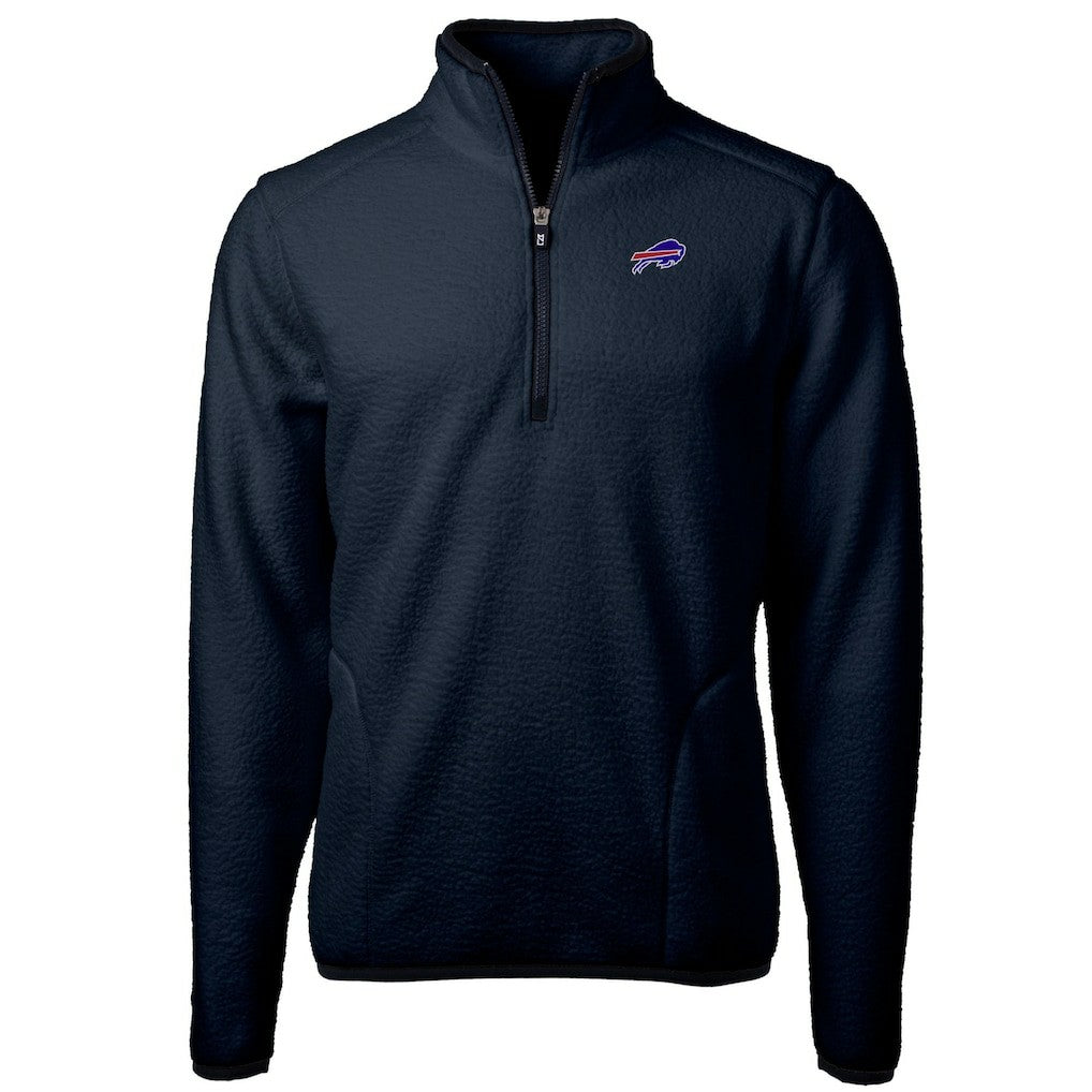 Cutter & Buck Big & Tall Cascade Eco Fleece Quarter-Zip Jacket - Buffalo Bills