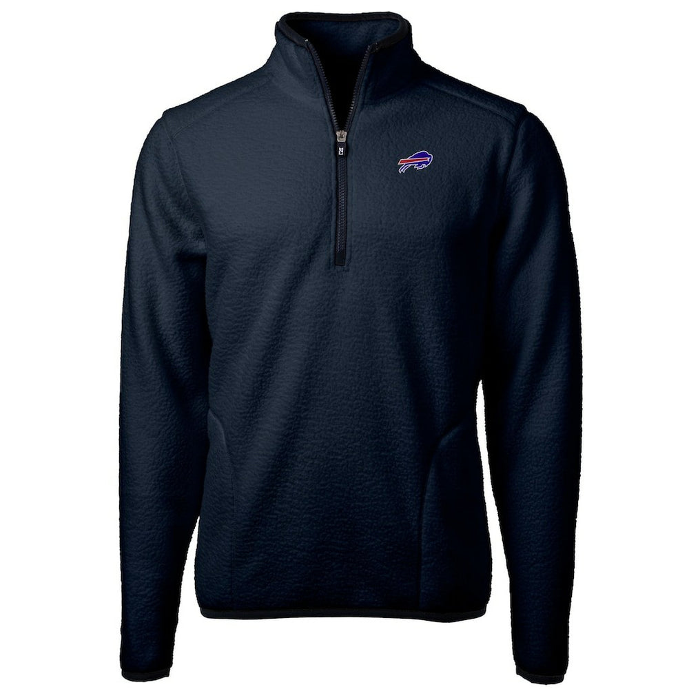 Cutter & Buck Big & Tall Cascade Eco Fleece Quarter-Zip Jacket - Buffalo Bills