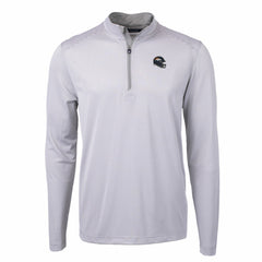 Cutter & Buck Big & Tall Virtue Eco Pique Micro Stripe Tri-Blend Quarter-Zip Jacket - Denver Broncos