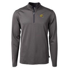 Cutter & Buck Big & Tall Virtue Eco Pique Micro Stripe Tri-Blend Quarter-Zip Jacket - Green Bay Packers