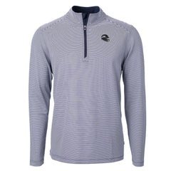 Cutter & Buck Big & Tall Virtue Eco Pique Micro Stripe Tri-Blend Quarter-Zip Jacket - Seattle Seahawks