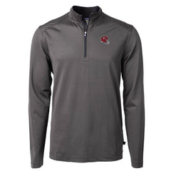 Cutter & Buck Big & Tall Virtue Eco Pique Micro Stripe Tri-Blend Quarter-Zip Jacket - Kansas City Chiefs