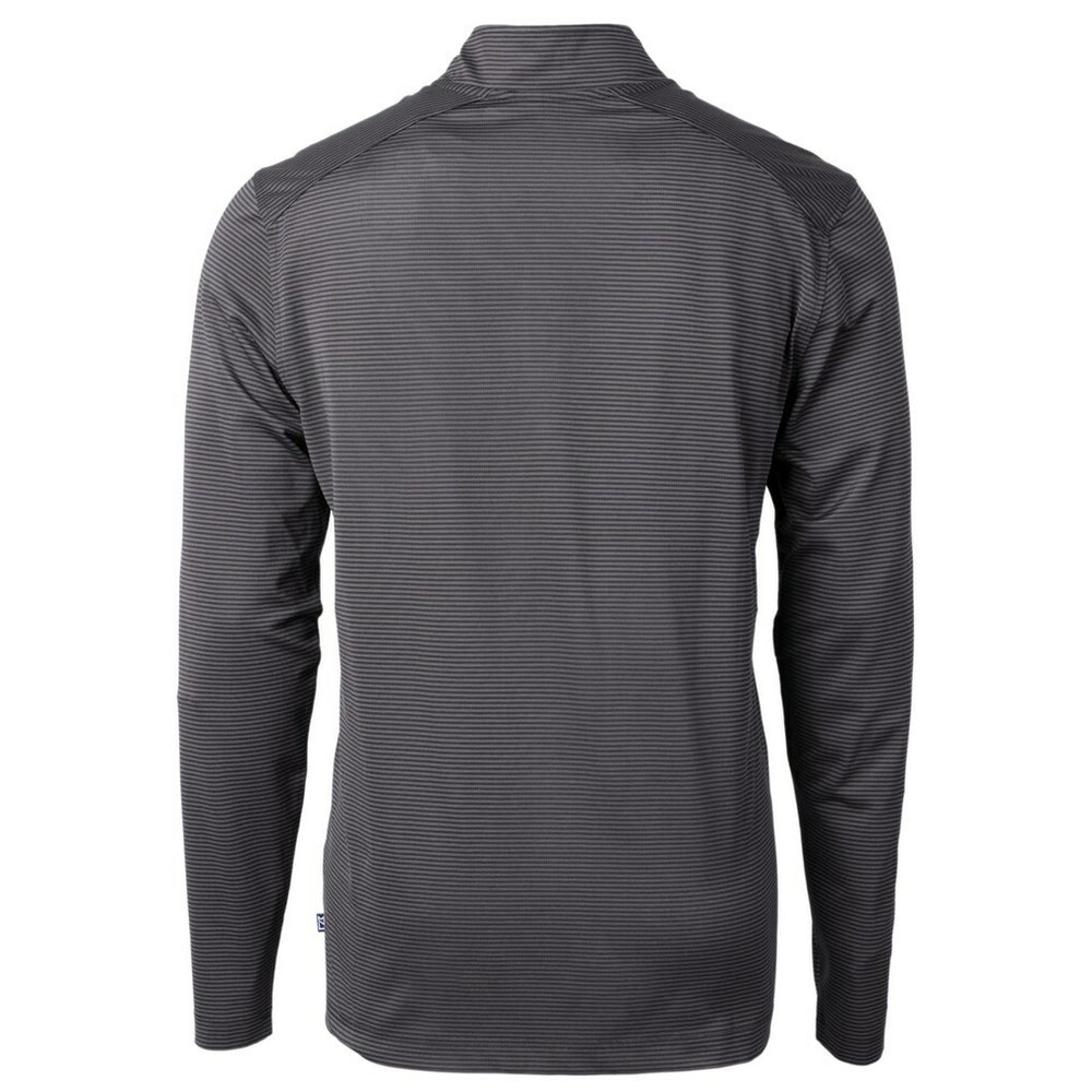 Cutter & Buck Big & Tall Virtue Eco Pique Micro Stripe Tri-Blend Quarter-Zip Jacket - Minnesota Vikings