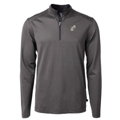 Cutter & Buck Big & Tall Virtue Eco Pique Micro Stripe Tri-Blend Quarter-Zip Jacket - New Orleans Saints