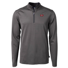 Cutter & Buck Big & Tall Virtue Eco Pique Micro Stripe Tri-Blend Quarter-Zip Jacket - San Francisco 49ers