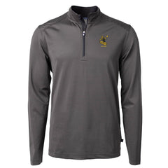 Cutter & Buck Big & Tall Virtue Eco Pique Micro Stripe Tri-Blend Quarter-Zip Jacket - Pittsburgh Steelers