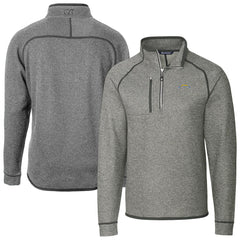 Cutter & Buck Big & Tall Mainsail Sweater-Knit Raglan Half-Zip Jacket - Los Angeles Chargers