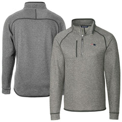 Cutter & Buck Big & Tall Mainsail Sweater-Knit Half-Zip Jacket - New England Patriots