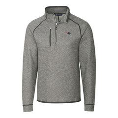 Cutter & Buck Big & Tall Mainsail Sweater-Knit Half-Zip Jacket - New England Patriots