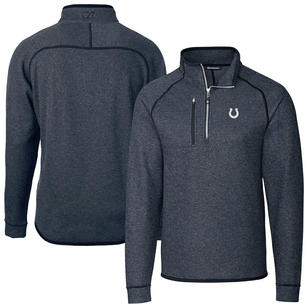 Cutter & Buck Big & Tall Mainsail Sweater-Knit Half-Zip Jacket - Indianapolis Colts