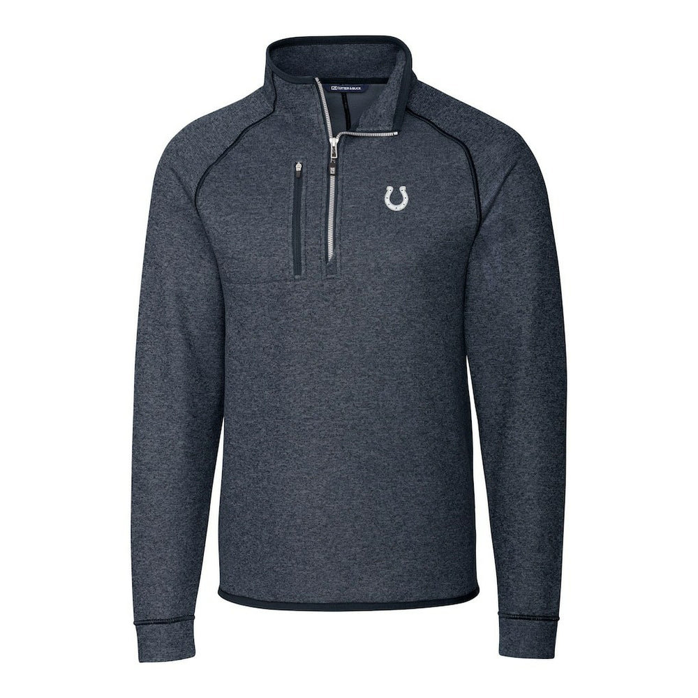 Cutter & Buck Big & Tall Mainsail Sweater-Knit Half-Zip Jacket - Indianapolis Colts