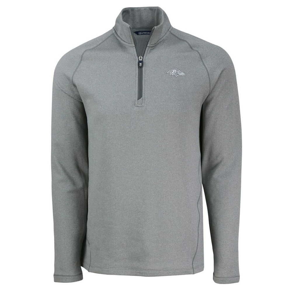 Cutter & Buck Peshastin Eco Fleece Tri-Blend Raglan Recycled Quarter-Zip Jacket - Baltimore Ravens