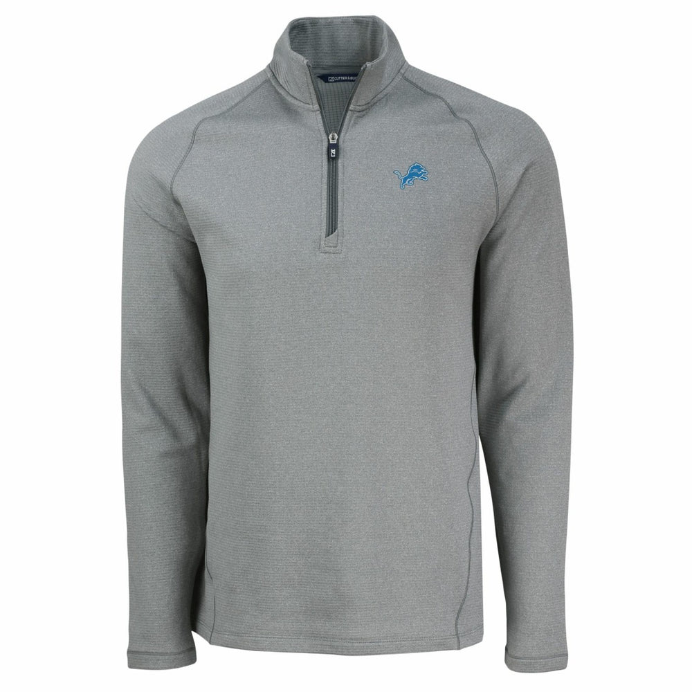 Cutter & Buck Peshastin Eco Fleece Tri-Blend Raglan Recycled Quarter-Zip Jacket - Detroit Lions