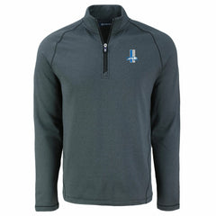 Cutter & Buck Peshastin Eco Fleece Tri-Blend Raglan Recycled Quarter-Zip Jacket - Detroit Lions