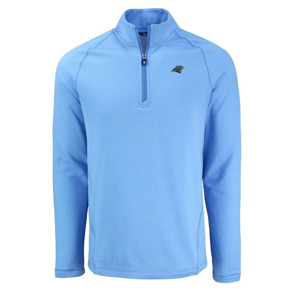 Cutter & Buck Peshastin Eco Fleece Tri-Blend Raglan Recycled Quarter-Zip Jacket - Carolina Panthers