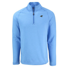 Cutter & Buck Peshastin Eco Fleece Tri-Blend Raglan Recycled Quarter-Zip Jacket - Carolina Panthers