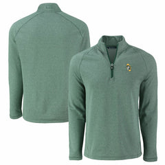 Cutter & Buck Peshastin Eco Fleece Tri-Blend Raglan Recycled Quarter-Zip Jacket - Green Bay Packers