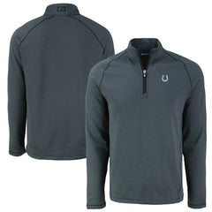 Cutter & Buck Peshastin Eco Fleece Tri-Blend Raglan Recycled Quarter-Zip Jacket - Indianapolis Colts