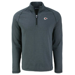Cutter & Buck Peshastin Eco Fleece Tri-Blend Raglan Recycled Quarter-Zip Jacket - Kansas City Chiefs