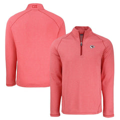 Cutter & Buck Peshastin Eco Fleece Tri-Blend Raglan Recycled Quarter-Zip Jacket - Kansas City Chiefs