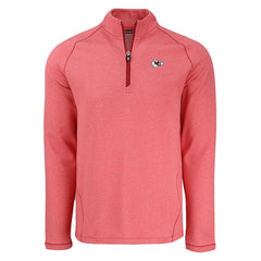 Cutter & Buck Peshastin Eco Fleece Tri-Blend Raglan Recycled Quarter-Zip Jacket - Kansas City Chiefs