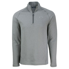 Cutter & Buck Peshastin Eco Fleece Tri-Blend Raglan Recycled Quarter-Zip Jacket - Los Angeles Chargers