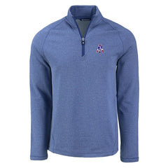 Cutter & Buck Peshastin Eco Fleece Tri-Blend Raglan Recycled Quarter-Zip Jacket - New England Patriots
